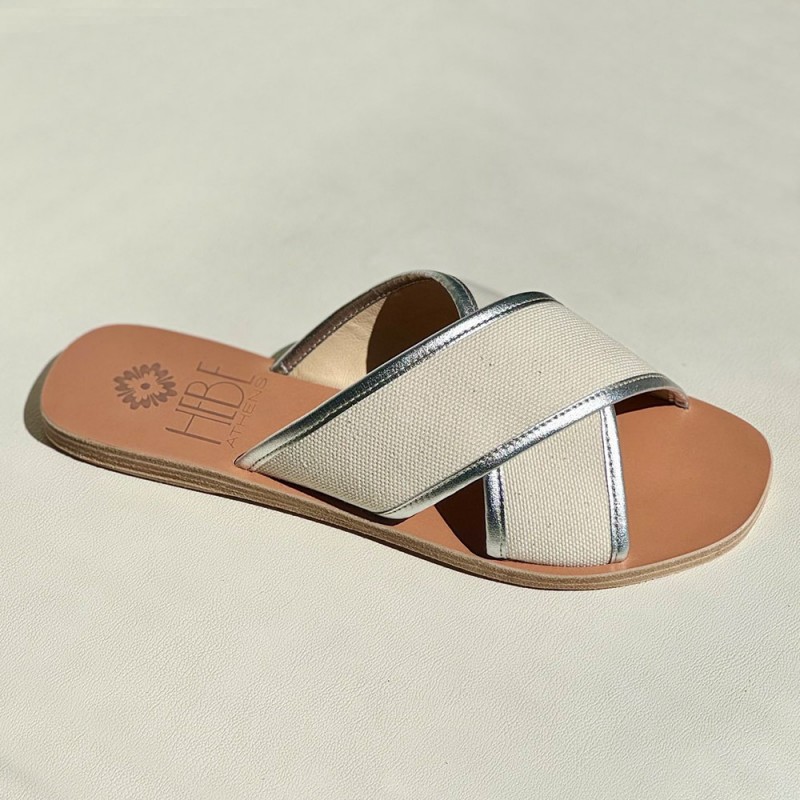 EKATI Canvas Sandal Silver