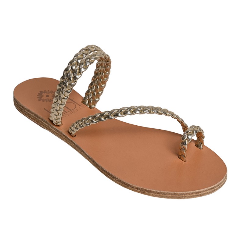 PERSEPHONE LEATHER SANDAL - Platina