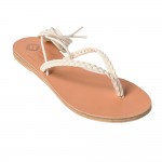 RHEA LEATHER SANDAL - White