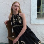 Kori Black Gold Long Dress