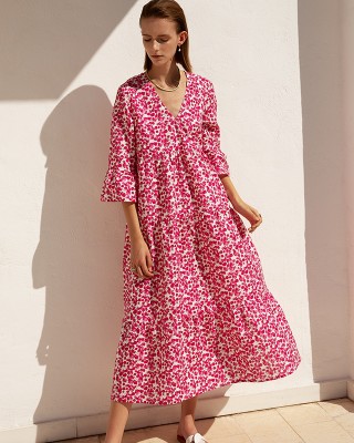 Penelope Full Bougainvillea Dress