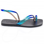 ESTIA Blue Mirror Leather Sandals