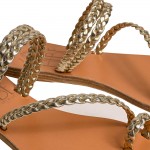 PERSEPHONE LEATHER SANDAL - Platina