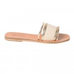 GAEA LEATHER SANDAL - Platina