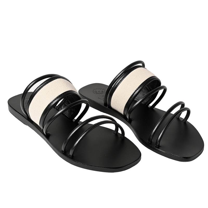 DOXA LEATHER SANDAL - Black