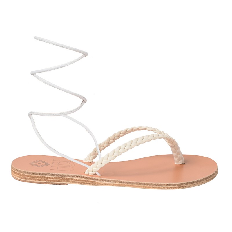 RHEA LEATHER SANDAL - White