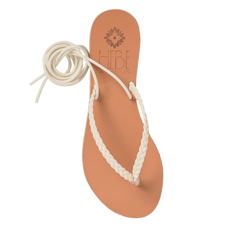 RHEA LEATHER SANDAL - White