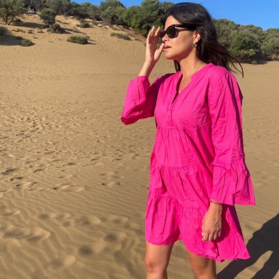 Ella Short Fucshia Dress