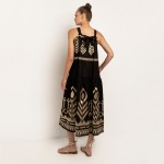 Kori Black Gold Long Dress