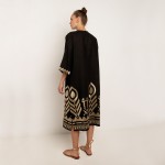 Kori Black Gold Oversized Midi Dress