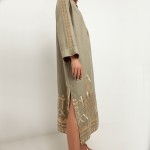 Kori Tea Gold Long Caftan Dress